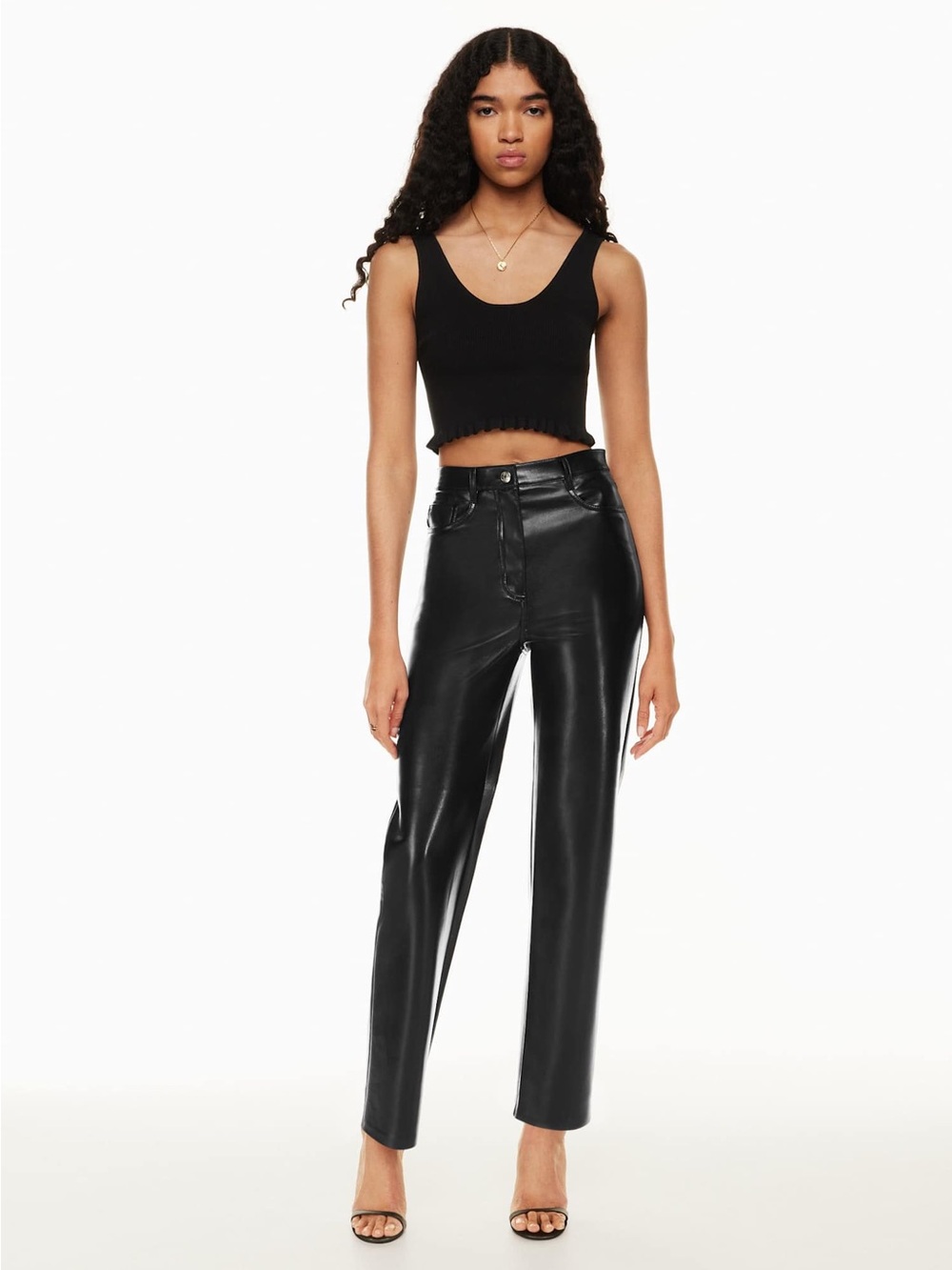 Ariztia Wilfred 6 Melina super high rise pant vegan leather black classic fall